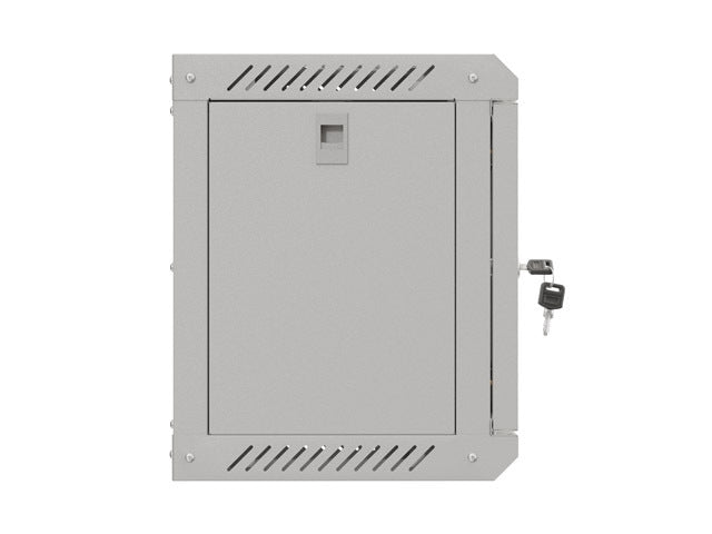 Lanberg rack cabinet 10" wall-mount 6U/300x300 (flat pack) with glass door grey