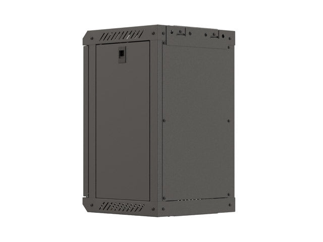 Lanberg rack cabinet 10" wall-mount 9U/300x300 (flat pack) with glass door black