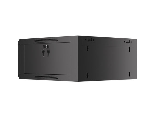 Lanberg rack cabinet 19" wall-mounted 4U 600 fast assembly (flat pack) black