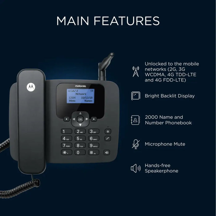 Landline Telephone Motorola - Електроника Телефони и таблети<<<Компютри| Електроника<<<BigBuy&&&Мобилни