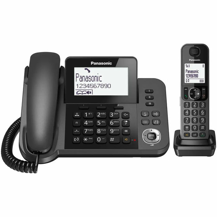 Landline Telephone Panasonic KX-TGF310 White Black Grey - Електроника Телефони и таблети<<<Компютри|