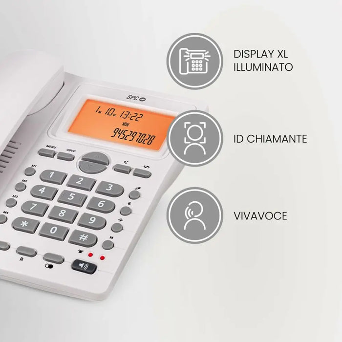 Landline Telephone SPC Internet 3612B White - Стационарни и IP телефони<<<Електроника Телефони и таблети<<<Компютри|