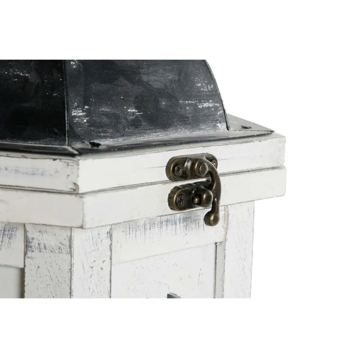 Lantern DKD Home Decor Aged finish White Dark grey Wood Crystal 19 x 17 x 39 cm - Декорация и Осветление<<<Дом