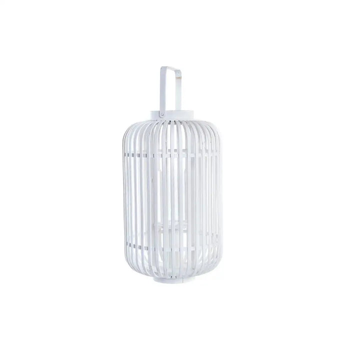Lantern DKD Home Decor Crystal White Bamboo (28 x 28 x 47 cm) - Декорация и Осветление<<<Дом Градина<<<BigBuy&&&Свещи и