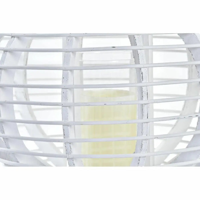 Lantern DKD Home Decor Crystal White Bamboo (35 x 35 x 29 cm) - Декорация и Осветление<<<Дом Градина<<<BigBuy&&&Свещи и