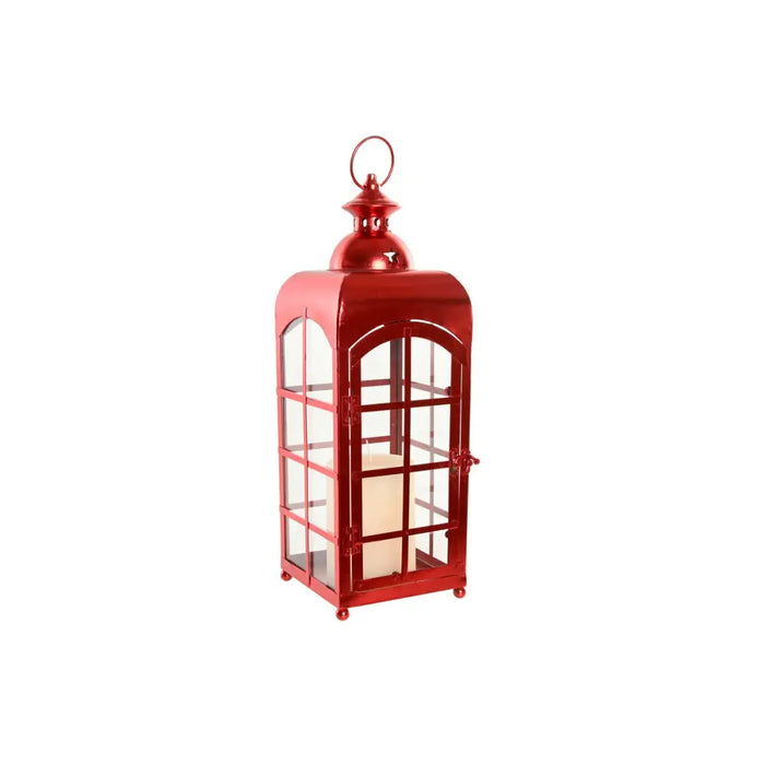 Lantern Home ESPRIT Red Golden Metal Crystal 21 x 21 x 63 cm (2 Units) - Лампи<<<Декорация и Осветление<<<Дом