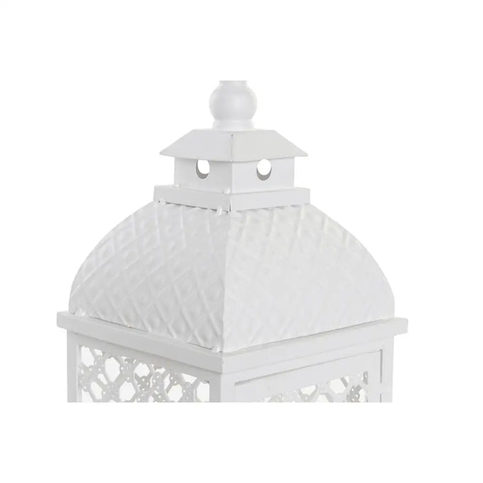 Lantern set DKD Home Decor White Metal Crystal Arab Aged finish 24 x 24 x 74 cm (3 Pieces) - Декорация и
