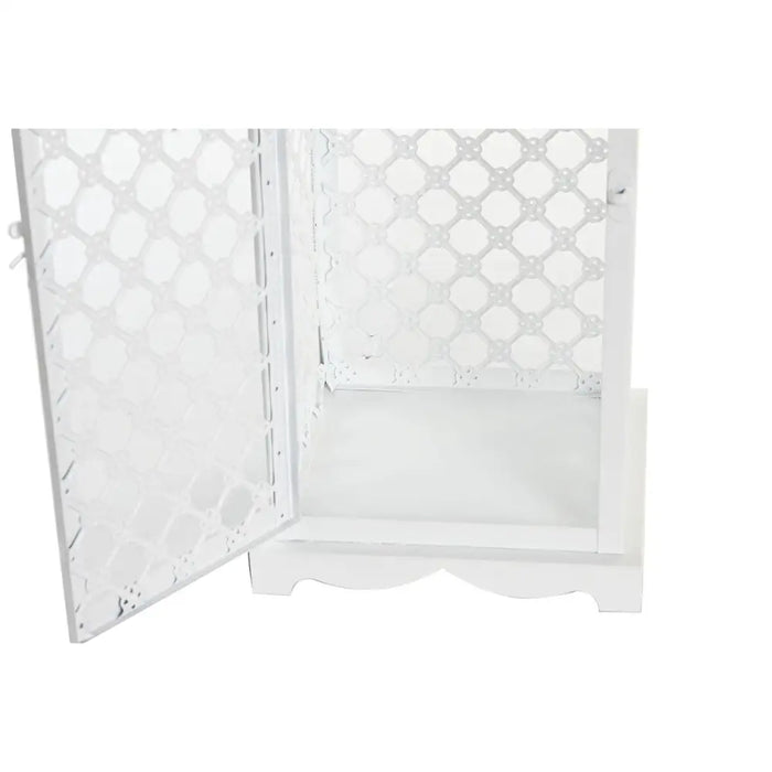 Lantern set DKD Home Decor White Metal Crystal Arab Aged finish 24 x 24 x 74 cm (3 Pieces) - Декорация и