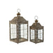 Lantern set Home ESPRIT Golden Metal Crystal Arab 26 x 26 x 53 cm (2 Pieces) - Декорация и Осветление<<<Дом