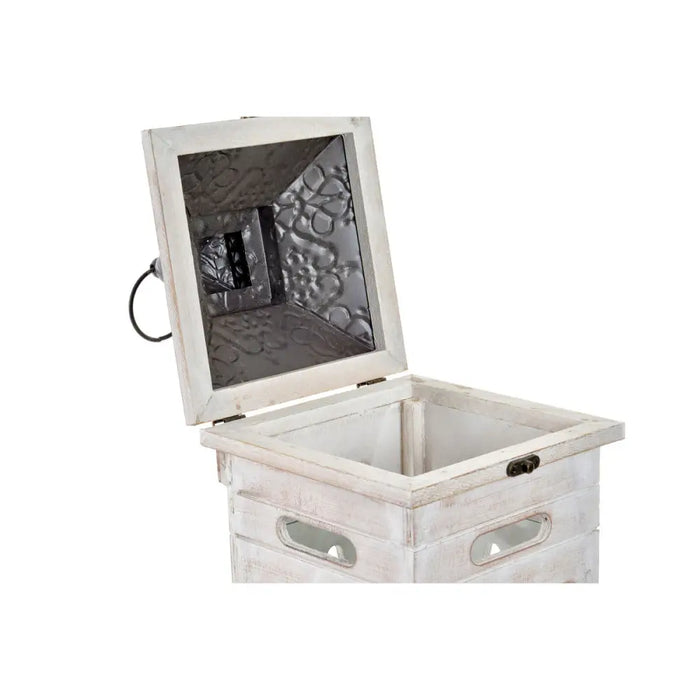 Lantern set Home ESPRIT White Crystal Fir Ethnic Arab 26 x 26 x 66 cm (2 Pieces) - Декорация и Осветление<<<Дом