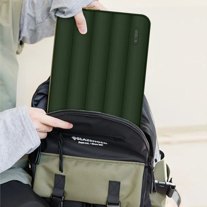 Laptop bag 15-16 Tech-Protect Puffy - olive - Laptop bags<<<HurtelXML