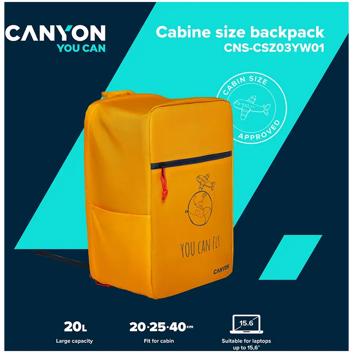 Laptop Bag CANYON CNS-CSZ03YW01 15.6’’ Backpack - Чанти<<<Периферия<<<Компютри и