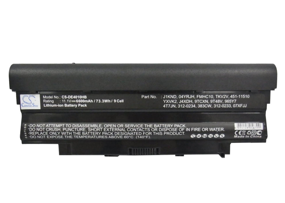 Laptop Battery Dell Inspiron 15 N5010 15R N5010 N5010 N5110 14R N5110 3550 Vostro 3550 J1KND 11.1V 6600mAh CAMERON SINO