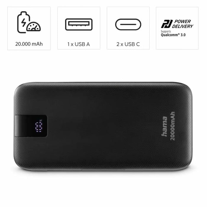 Laptop Battery Hama 00201719 Anthracite 20000 mAh - Компютър Мрежи и компоненти<<<Компютри|