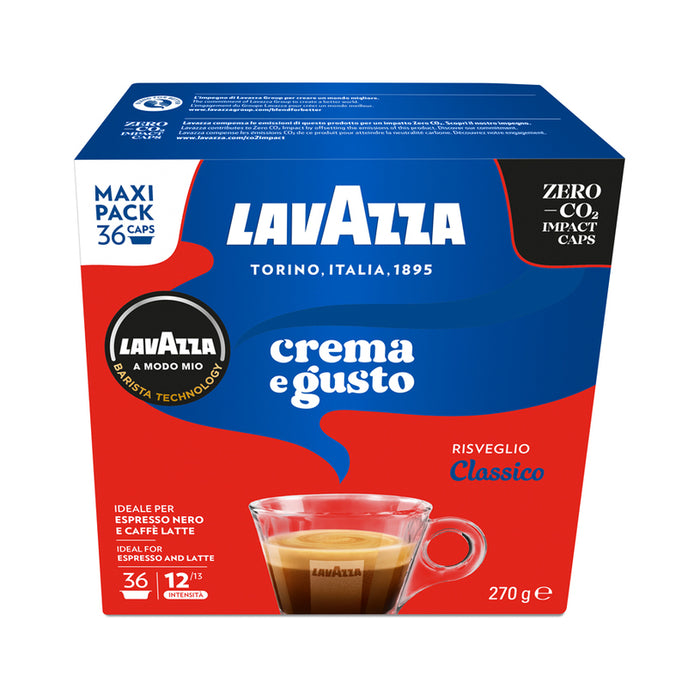 COFFEE CAPSULES A MODO MIO 36 LAVAZZA CREMA E GUSTO MAXI