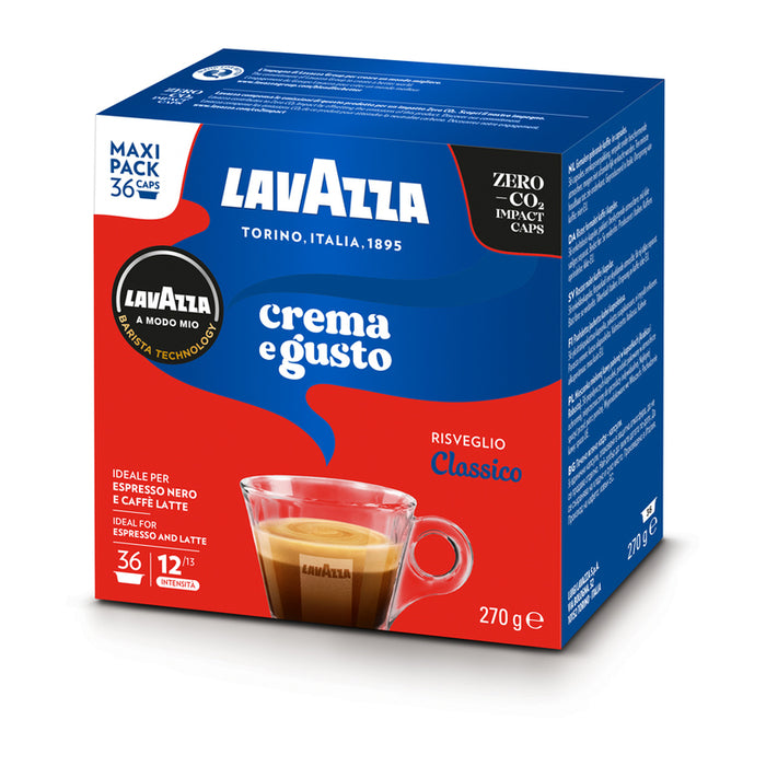 COFFEE CAPSULES A MODO MIO 36 LAVAZZA CREMA E GUSTO MAXI