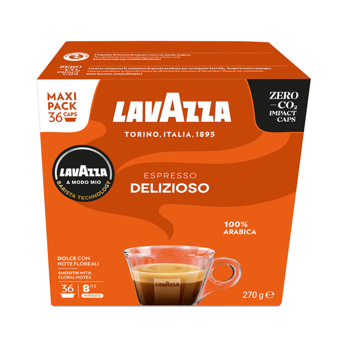 COFFEE CAPSULES A MODO MIO 36 LAVAZZA DELIZIOSO MAXI