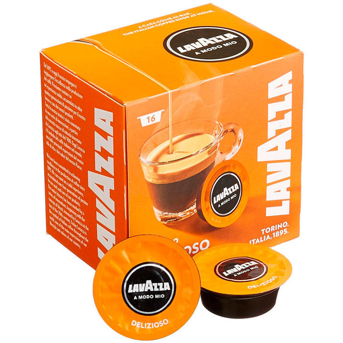 COFFEE CAPSULES 16 LAVAZZA A MODO MIO DELIZIOSO