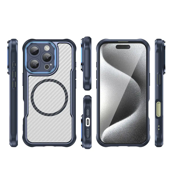 Leading Series MagSafe Silicone Case for iPhone 16 Pro - Blue - Cell phone cases and covers<<<HurtelXML