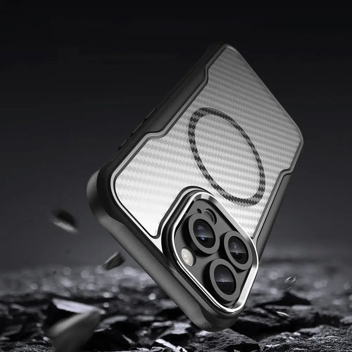 Leading Series MagSafe Silicone Case for iPhone 16 Pro Max - Black - Cell phone cases and covers<<<HurtelXML