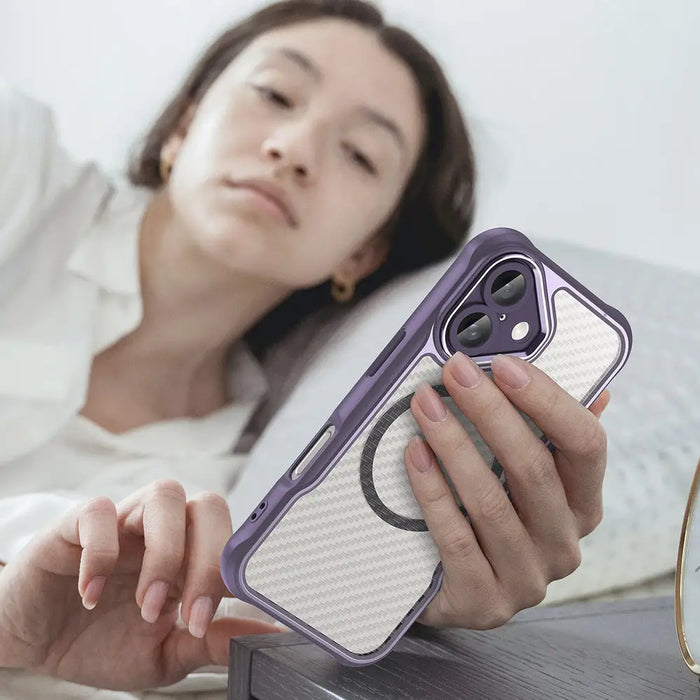 Leading Series MagSafe Silicone Case for iPhone 16 - Purple - Cell phone cases and covers<<<HurtelXML