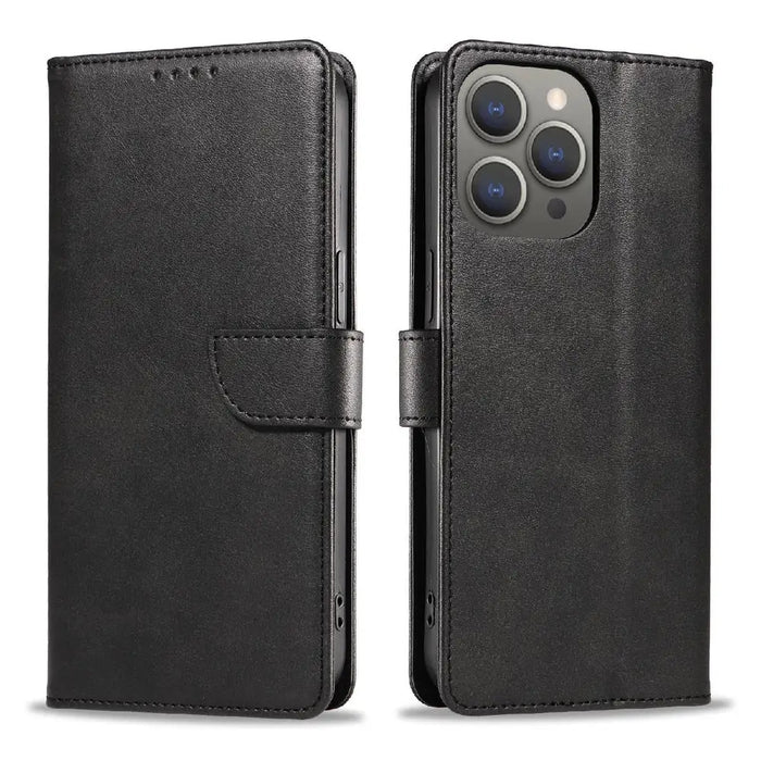 Leather Book Case for iPhone 16 Pro Max - black - Cell phone cases and covers<<<HurtelXML