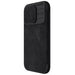 Leather Case with Camera Cover for iPhone 15 Pro Max Nillkin Qin Pro Leather - Black - Cell phone cases