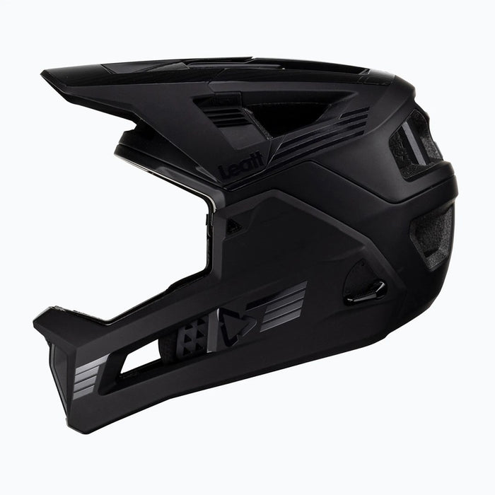 LEATT MTB Enduro 4.0 V23 bicycle helmet with removable chin bar, size L, black