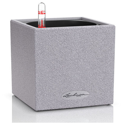 POT 14X14CM WITH IRRIGATION SYSTEM LECHUZA CANTO STONE
