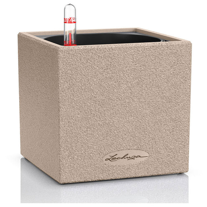 POT 14X14CM WITH IRRIGATION SYSTEM LECHUZA CANTO STONE