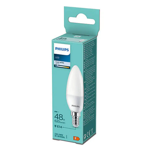 LED BULB E14 6W 4000K 620LM CANDLE PHILIPS - Led крушки<<<Електрически крушки<<<Осветление<<<Praktiker
