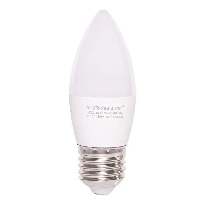 LED BULB E27 6W 480LM 4000K CANDLE VIVALUX - Led крушки<<<Електрически крушки<<<Осветление<<<Praktiker&&&LED