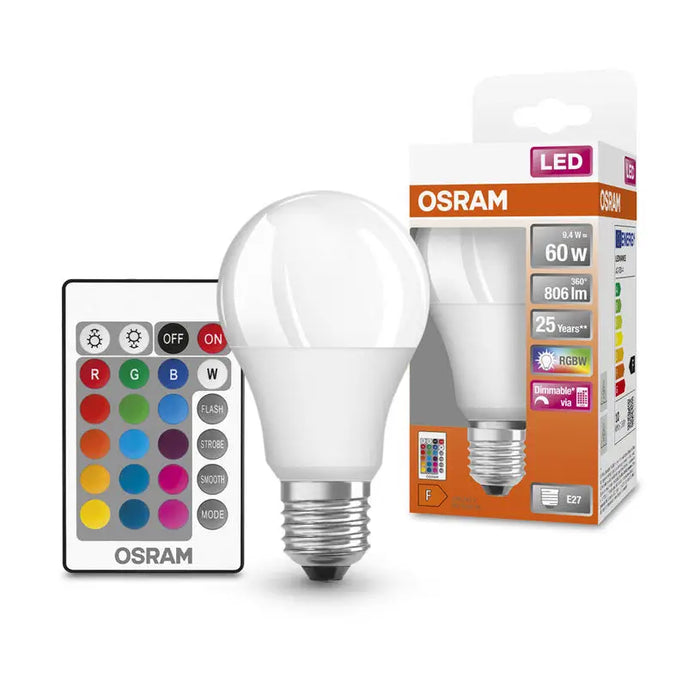 LED BULB E27 9.4W 806LM A60 OSRAM RGB - Декоративни крушки<<<Електрически крушки<<<Осветление<<<Praktiker&&&LED