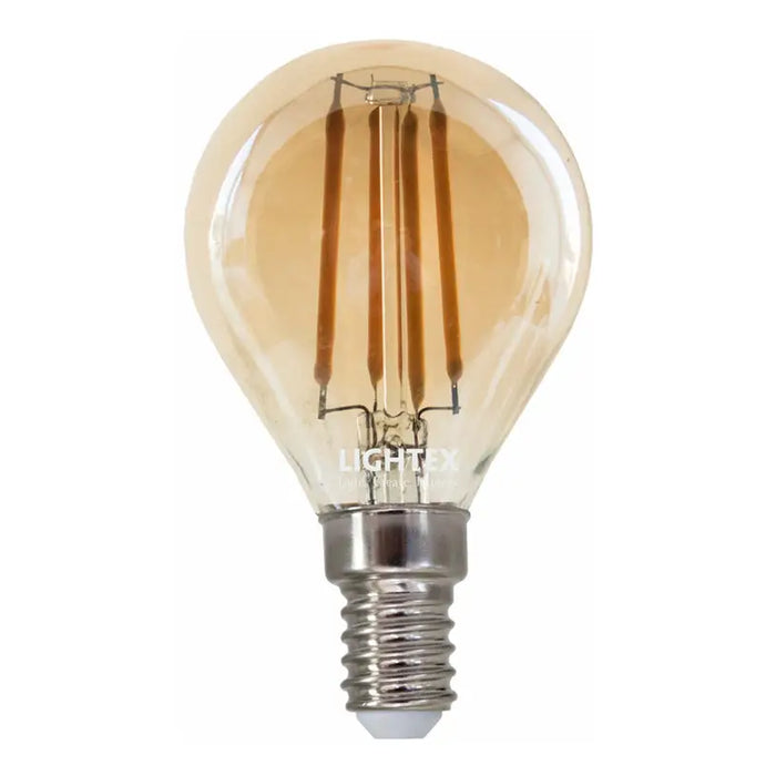 LED BULB FILAMENT E14 4W P45 2700K 470LM LIGHTEX GOLD - Декоративни крушки<<<Електрически