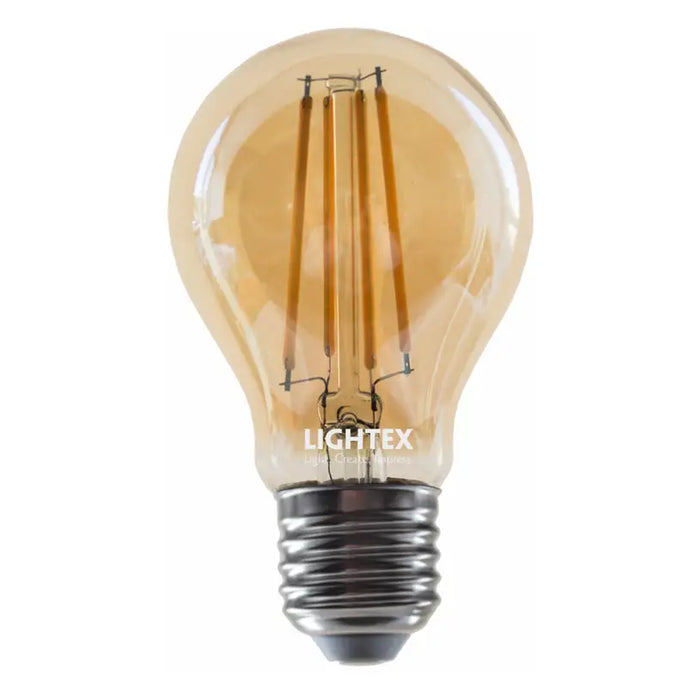 LED BULB FILAMENT E27 6W A60 2700K 806LM LIGHTEX GOLD - Декоративни крушки<<<Електрически