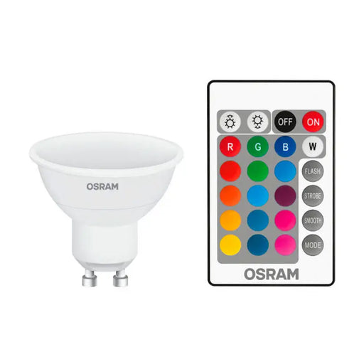LED BULB GU10 4.5W 250LM RGB 2700K DIMMABLE REMOTE OSRAM - Декоративни крушки<<<Електрически