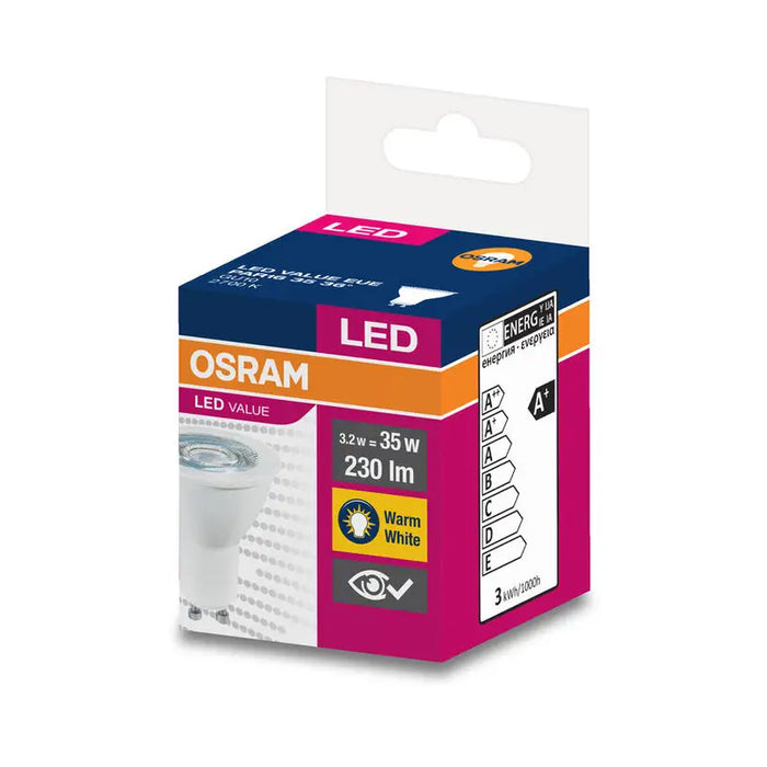 LED BULB OSRAM GU10 3.2W 2700K - Led крушки<<<Електрически крушки<<<Осветление<<<Praktiker&&&Крушки<<<Дом и