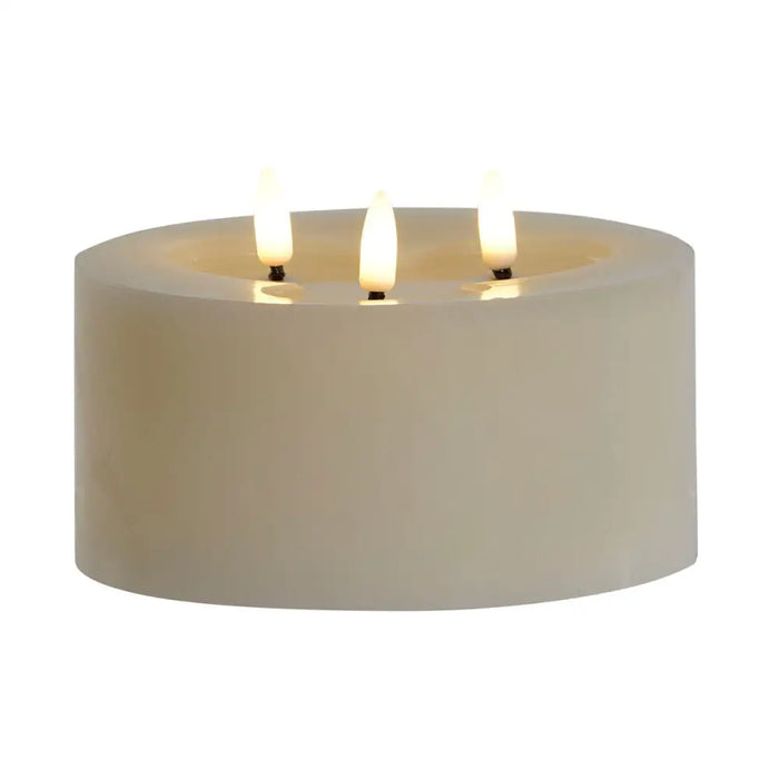 LED Candle Home ESPRIT Beige 15 x 15 x 7 cm (AA) - Декорация и Осветление<<<Дом Градина<<<BigBuy&&&LED