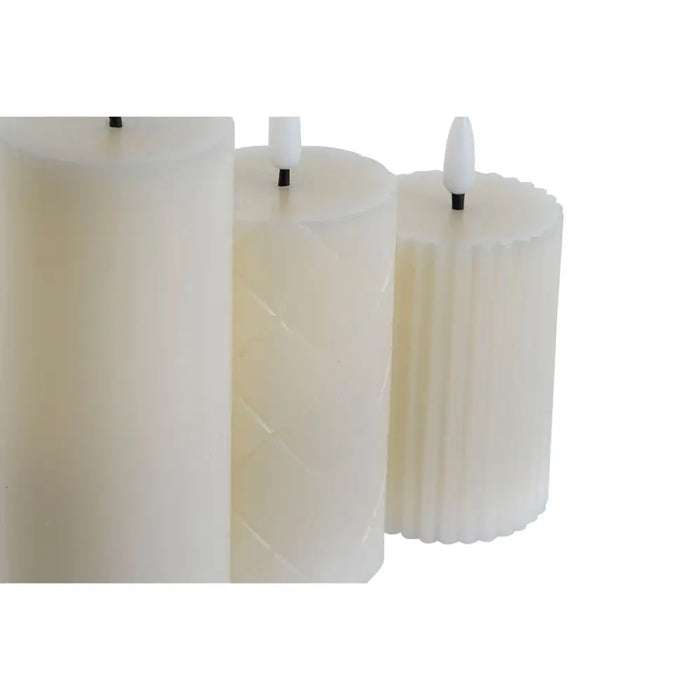 LED Candle Home ESPRIT Beige 5,5 x 5,5 x 13,5 cm (AA) - Декорация и Осветление<<<Дом Градина<<<BigBuy&&&LED