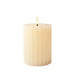 LED Candle Lumineo Beige Ø 7,5 x 12,3 cm With relief (AAA) - Декорация и Осветление<<<Дом Градина<<<BigBuy&&&LED