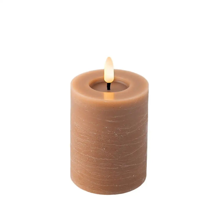 LED Candle Lumineo Brown Ø 7 x 11,2 cm Flame effect (AAA) - Декорация и Осветление<<<Дом Градина<<<BigBuy&&&LED
