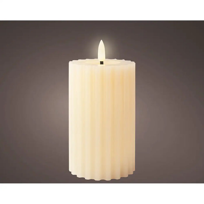 LED Candle Lumineo Cream With relief (AAA) - Декорация и Осветление<<<Дом Градина<<<BigBuy&&&LED Осветление<<<Декорация