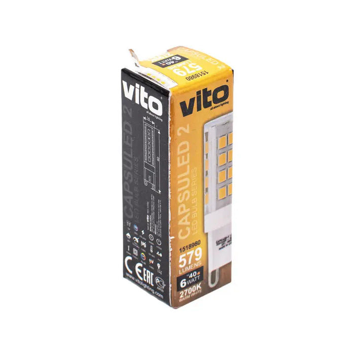 LED CAPSULE G9 6W 2700K 579LM VITO - Led крушки<<<Електрически крушки<<<Осветление<<<Praktiker