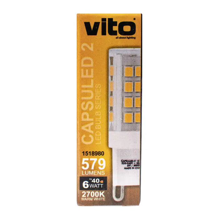 LED CAPSULE G9 6W 2700K 579LM VITO - Led крушки<<<Електрически крушки<<<Осветление<<<Praktiker