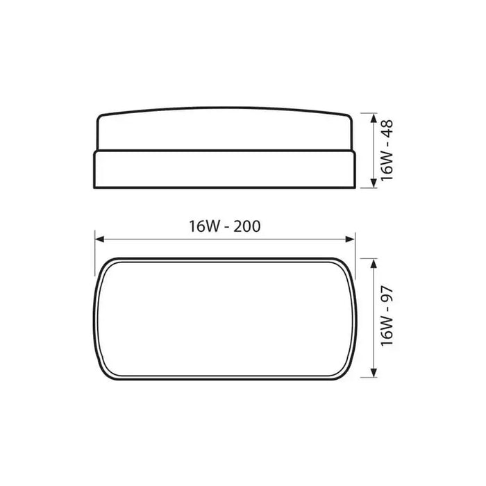 LED CEILING 16W 4000K IP54 WHITE VIVALUX BALI/O LED - Влагозащитени осветителни тела<<<Външно
