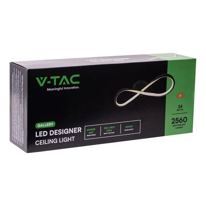 LED CEILING LAMP 24W 3000K 2560LM BLACK V-TAC - LED плафони<<<Вътрешно осветление<<<Осветление<<<Praktiker&&&LED