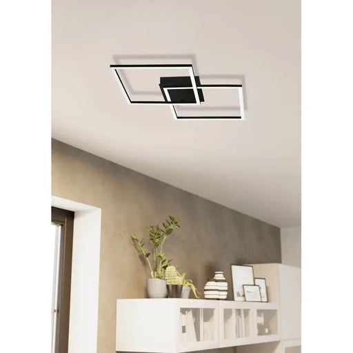 LED CEILING LAMP 28W 3000LM BLACK EGLO PALMAVES 1 - LED плафони<<<Вътрешно осветление<<<Осветление<<<Praktiker
