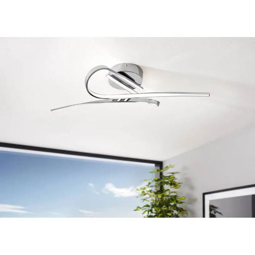 LED CEILING LAMP 2X10W 3000K CHROME EGLO SELVINA - LED плафони<<<Вътрешно осветление<<<Осветление<<<Praktiker