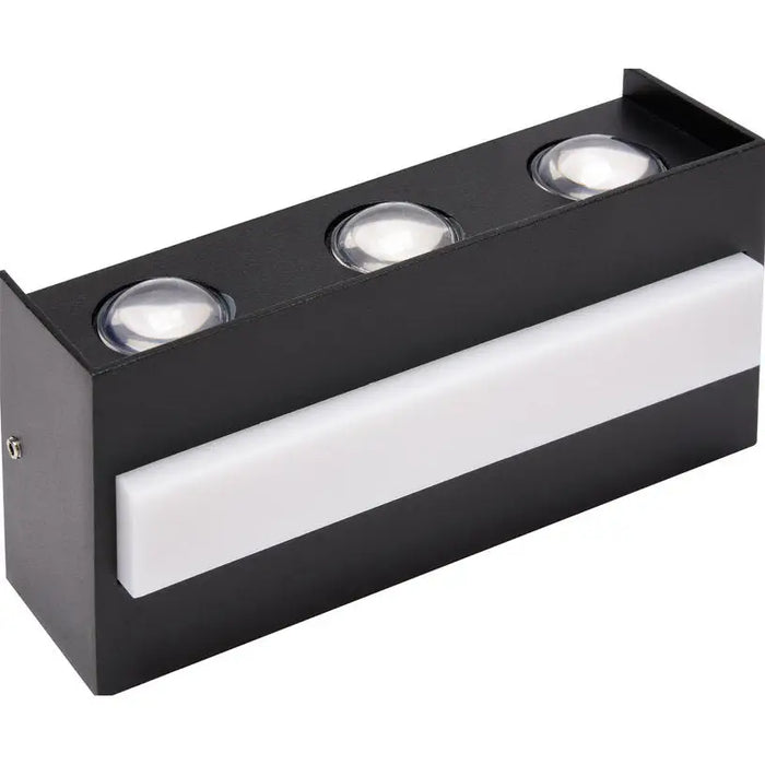 LED FACADE FIXTURE 12W 4200K BI-DIRECTIONAL BLACK HOROZ TWIST - Фасадни тела<<<Външно