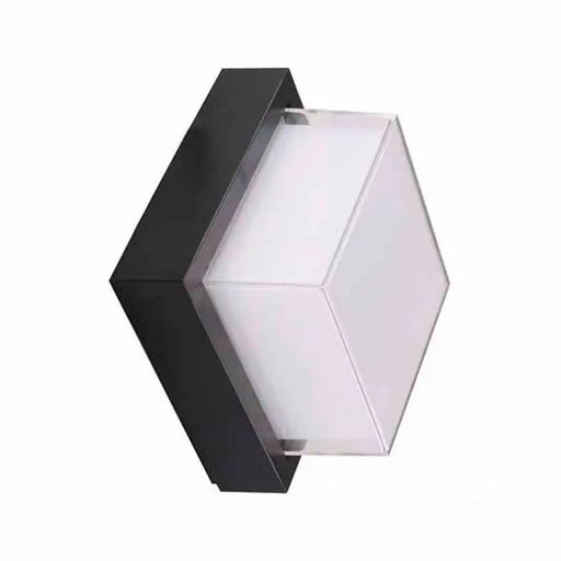 LED FACADE FIXTURE SQUARE 7W 3000K 550LM IP65 BLACK V-TAC - Фасадни тела<<<Външно